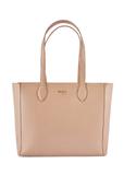 Beige leather women's shopper bag TORES-0971F-1B(W26)
