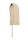 Beige women's scarf with hood SZADT-0215-1A(Z26)
