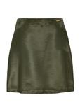 Khaki satin mini skirt SPCDT-0104-55(W25)