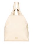 Cream women's backpack made of imitation leather TOREC-0923A-12(W25)