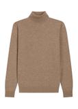 Men's wool turtleneck in camel color SWEMT-0198-1D(Z26)