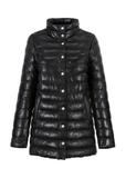 Women's black leather quilted jacket KURDS-0442-5480(Z23)