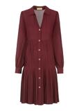 Maroon shirt dress SUKDT-0176-49(Z23)