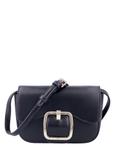 Small black women's handbag with a buckle TOREC-1383-99(Z26)