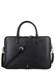 Black elegant leather laptop bag TORES-1344-9I(Z26)