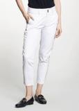 White women's pants with piping SPODT-0056-11(W21)