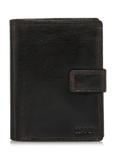 Brown lacquered leather men's wallet PORMS-0552-89(W24)