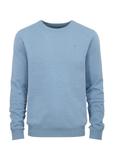 Light blue men's sweater with logo SWEMT-0114-60(Z23)