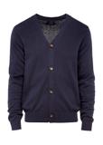 Men's navy blue cotton cardigan KARMT-0003-69(W25)