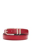 Burgundy women's leather belt PASDS-0159D-49(Z25)