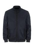 Navy blue men's jacket with stand-up collar KURMT-0230-69(W24)