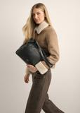 Black leather women's shoulder bag TORES-1376-99(Z26)