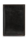 Leather unbuttoned brown men's wallet PORMS-0554-89(W24)