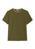 Light green cotton plain men's T-shirt TSHMT-0155-8A(Z26)