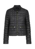 Women's black quilted insulated jacket KURDT-0505-99(W24)