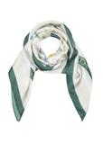 Women's scarf with green accents SZADT-0194-15(W25)