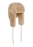 Women's beige earflap CZADF-0042-24(Z24)