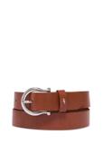 Women's leather belt in cognac color PASDS-0274-1F(Z26)