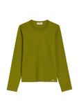 Women's olive cotton longsleeve LSLDT-0052-8E(Z26)