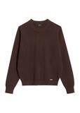 Dark brown women's viscose sweatshirt BLZDT-0117-1I(Z26)