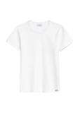 Women's white cotton t-shirt TSHDT-0144-0B(Z26)