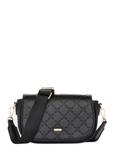 Small black women's messenger bag with monogram TOREC-1289-9P(Z26)