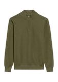 Men's khaki sweater with zipper SWEMT-0167-55(Z25)