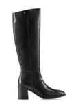Black leather high heel boots BUTYD-1100-99(Z25)