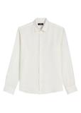 Cream linen men's shirt KOSMT-0321A-0B(W26)