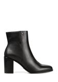 Black leather women's ankle boots BUTYD-1213-99(Z25)