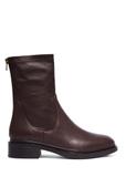 Dark brown leather women's ankle boots BUTYD-1296-1I(Z26)