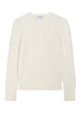 Cream women's cotton sweater SWEDT-0269-0B(Z26)