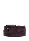 Brown women's belt with animal motif PASDS-0355-1I(Z26)