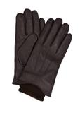 Men's brown leather gloves REKMS-0023-1I(Z26)