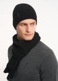 Men's black winter cap CZAMT-0033-99(Z24)