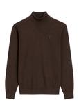 Men's dark brown turtleneck sweater SWEMT-0095B-1I(Z26)