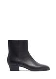 Black leather women's ankle boots BUTYD-1303-99(Z26)