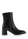 Black leather high heel ankle boots BUTYD-1101-99(Z26)