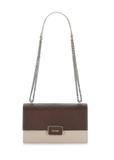 Cream and brown medium women's bag TOREC-0984-15(Z24)