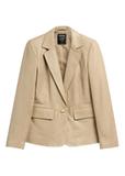 Beige women's leather jacket KURDS-0445-1B(W26)