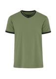 Green and black men's T-shirt TSHMT-0069-50(W24)