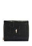 Black croco leather women's wallet PORES-0906-9G(Z26)