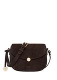 Brown suede small women's handbag TORES-1405-1I(Z26)
