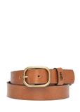 Women's leather belt in cognac color PASDS-0335-1F(W26)