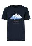 Navy blue men's t-shirt with print TSHMT-0112-68(Z24)