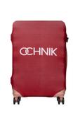 Red cover for a medium suitcase with logo AW-013-0002-4B-M(W26)