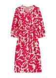 Pink floral viscose dress SUKDT-0271-5P(W26)