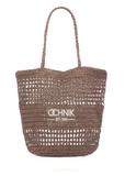 Straw brown women's shopper bag TOREC-0924-1H(W26)