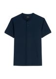 Navy blue men's polo shirt POLMT-0061-7E(W26)