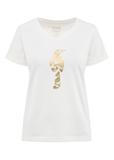 White women's t-shirt with a decorative oriole TSHDT-0131-12(Z24)